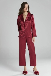 Pierre Cardin 6965 Saten Altılı Takım Bordo - 6
