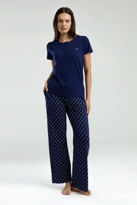 Pierre Cardin 8953-S Bayan Pijama Takımı Lacivert - 2