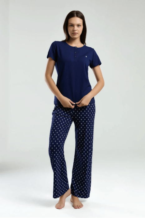 Pierre Cardin 8953-S Bayan Pijama Takımı Lacivert - 3