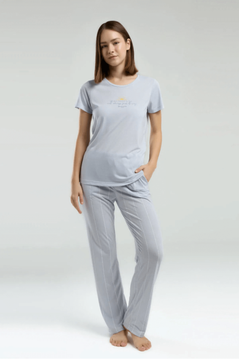 Pierre Cardin 8978 Bayan Pijama Takımı Mavi - 2