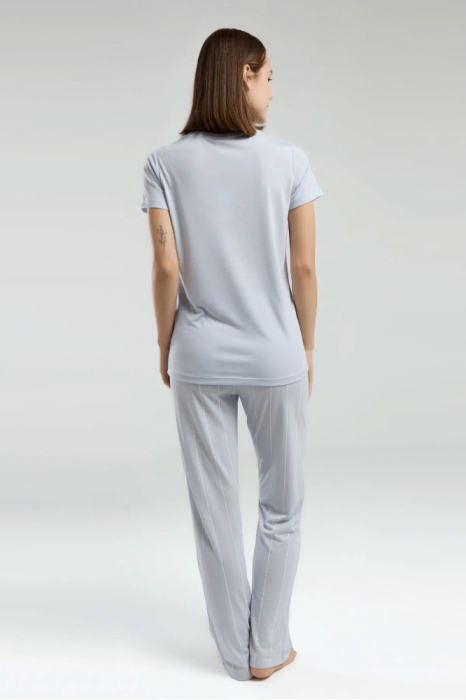 Pierre Cardin 8978 Bayan Pijama Takımı Mavi - 5