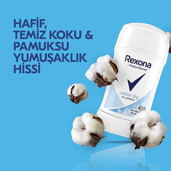 Rexona Cotton Dry Kadın Deo Stick 40 Ml - 4