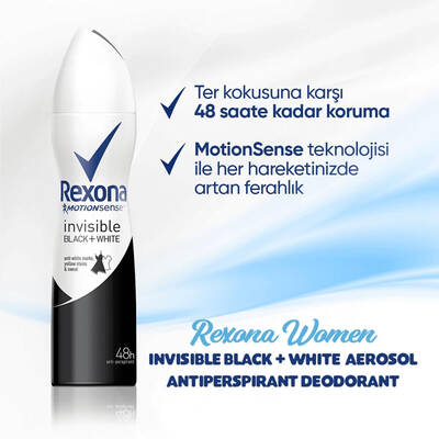 Rexona Invisible Black&White Kadın Deodorant 200 Ml