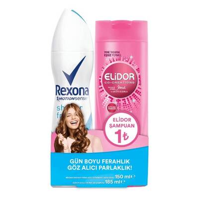 Rexona Kadın Deodorant 150 Ml + Elidor Şampuan 185 Ml Set