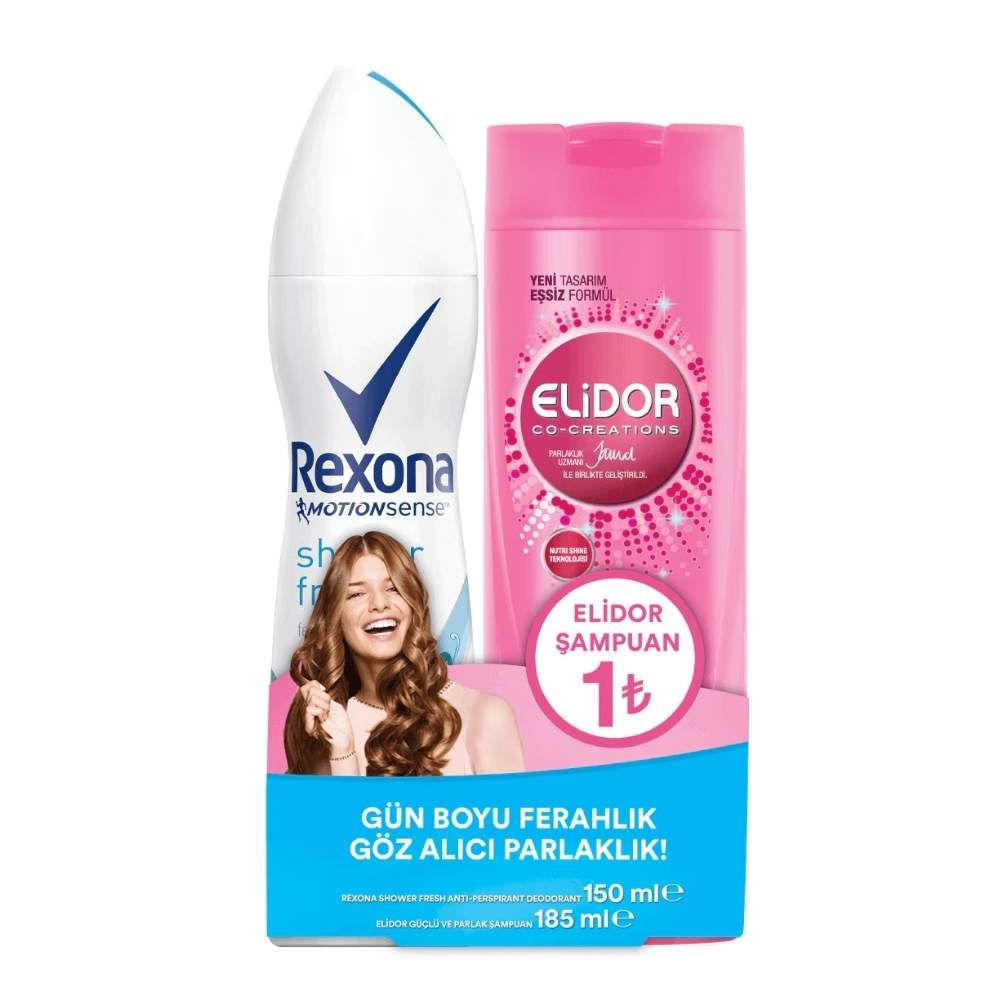 Rexona Kadın Deodorant 150 Ml + Elidor Şampuan 185 Ml Set