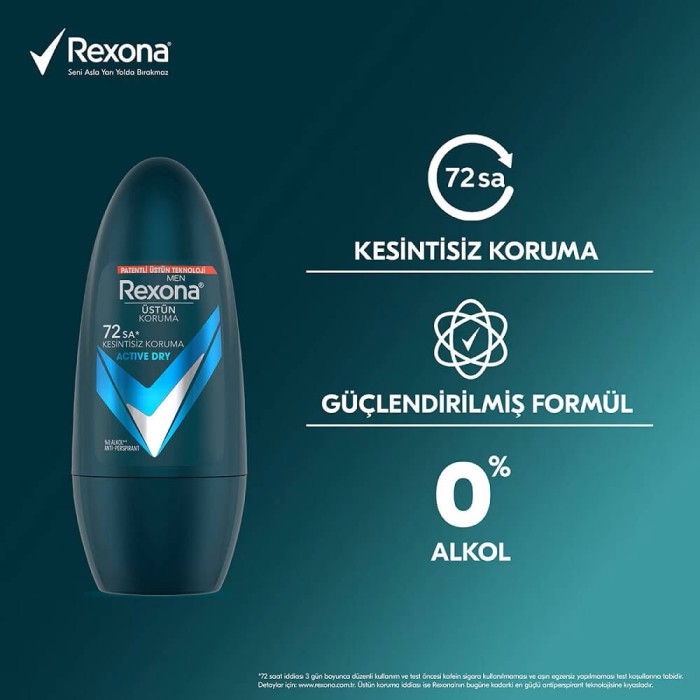 Rexona Men Active Dry 72H Roll-On 50 Ml