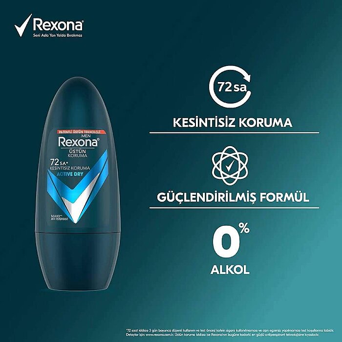 Rexona Men Active Dry 72H Roll-On 50 Ml - 4