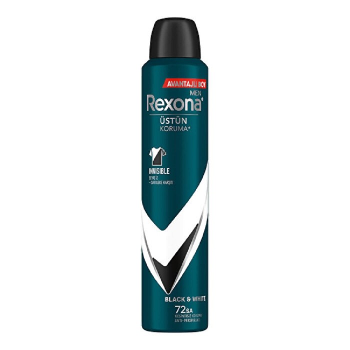 Rexona Men Black&White Invisible Erkek Deodorant 200 Ml