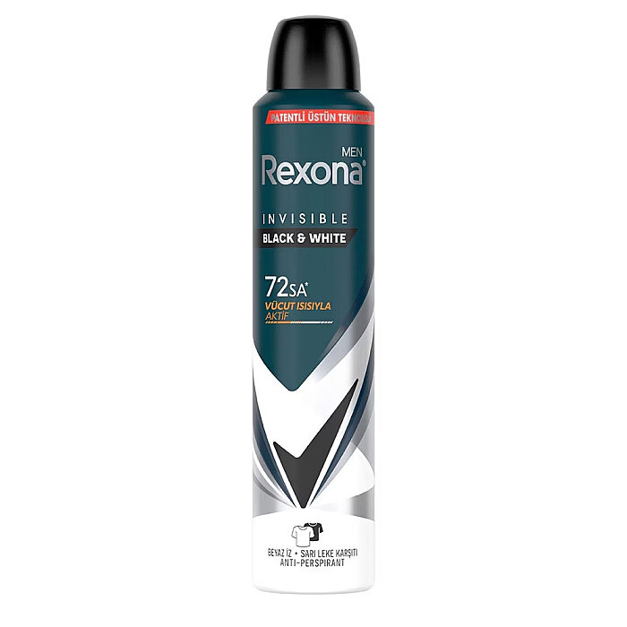 Rexona Men Black&White Invisible Erkek Deodorant 200 Ml - 1
