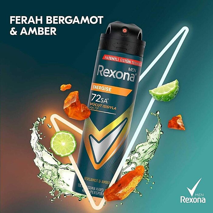 Rexona Men Energize Bergamot&Amber Deo Spray 150 Ml - 5