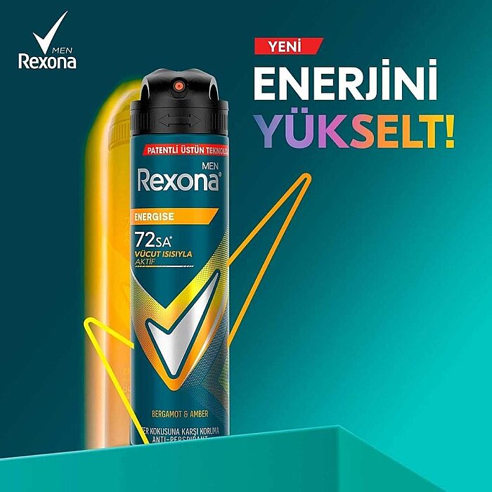 Rexona Men Energize Bergamot&Amber Deo Spray 150 Ml - 3