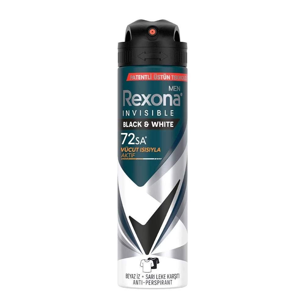 Rexona Men Invisible Black&White Erkek Deodorant 150 Ml