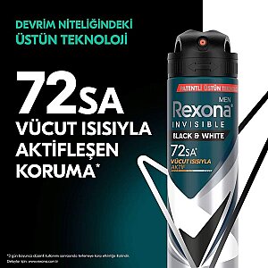 Rexona Men Invisible Black&White Erkek Deodorant 150 Ml - 2