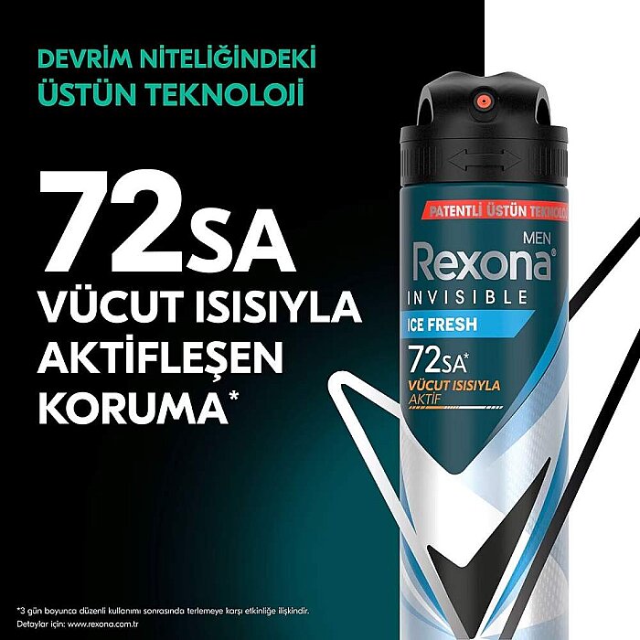 Rexona Men Invisible Ice Fresh Erkek Deodorant 150 Ml - 2
