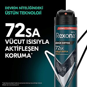 Rexona Men Natural Fresh Kömür Detox Erkek Deodorant 150 Ml - 2