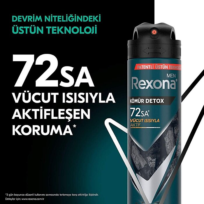 Rexona Men Natural Fresh Kömür Detox Erkek Deodorant 150 Ml - 2