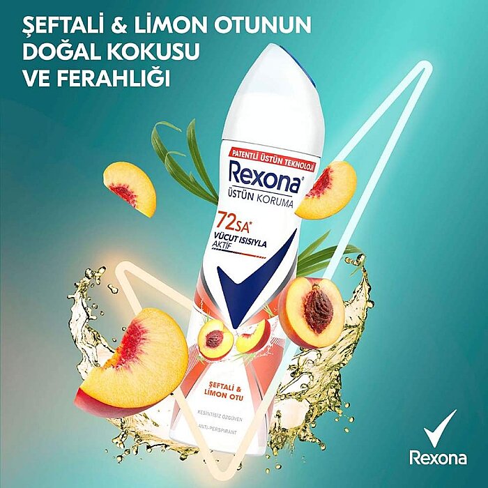 Rexona Natural Fresh Şeftali ve Limon Otu Kadın Deodorant 150 Ml - 4