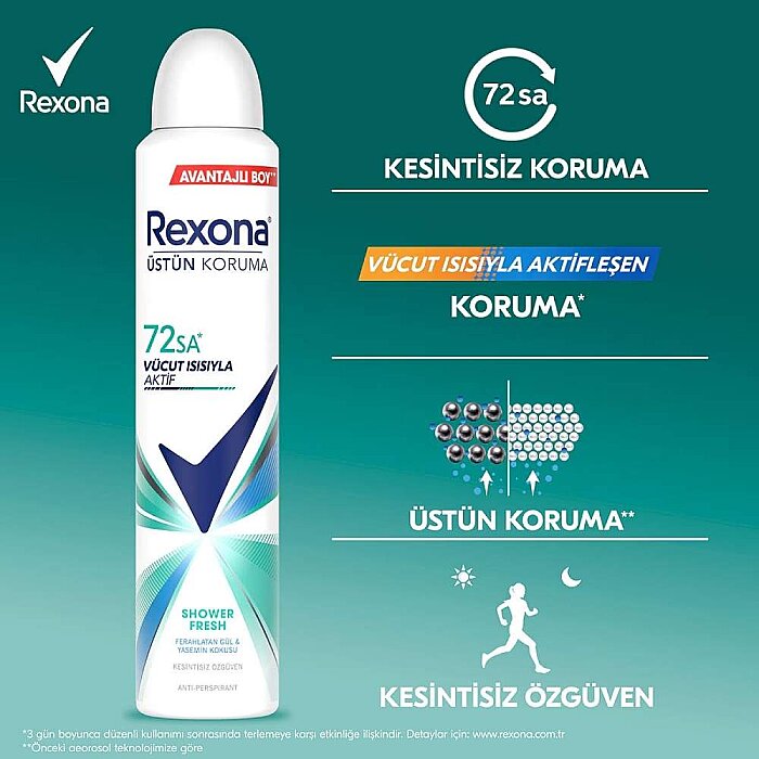 Rexona Shower Fresh Kadın Deodorant 200 Ml - 5