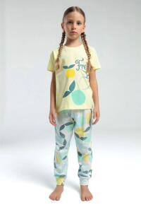 Rolly Polly 3617-2 Kız Çocuk Pijama Takımı Sarı - Roly Poly