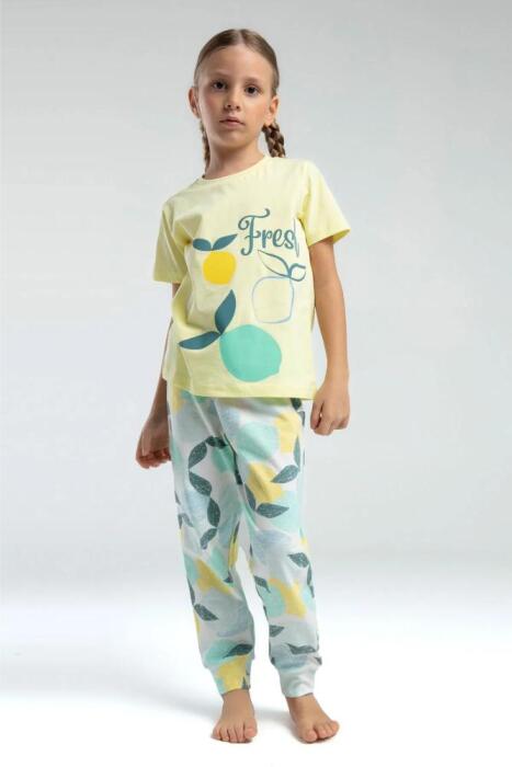 Rolly Polly 3617-2 Kız Çocuk Pijama Takımı Sarı - 2