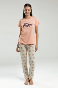 Rolly Polly Rp3585-S Bayan Pijama Takımı Somon - 3