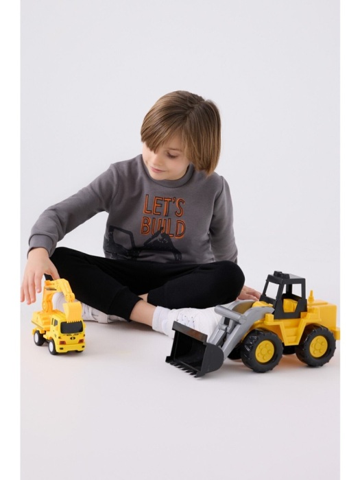 Roly Poly 3425-2 Erkek Çocuk Eşofman Takımı Koyu Gri - 3