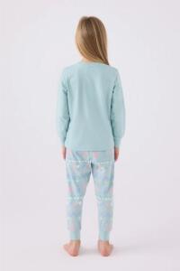 Roly Poly 3486-2 Kız Çocuk Uzun Pijama Takımı Su Yeşili - 5