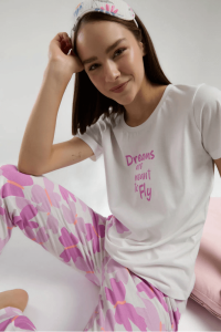 Roly Poly Rp3597-S Bayan Pijama Takımı Beyaz - Roly Poly