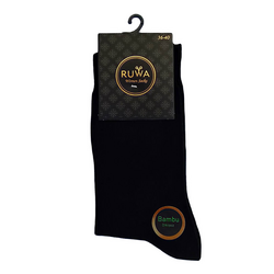 Ruwa - Ruwa 253 Kadın Bambu Soket Çorap Siyah