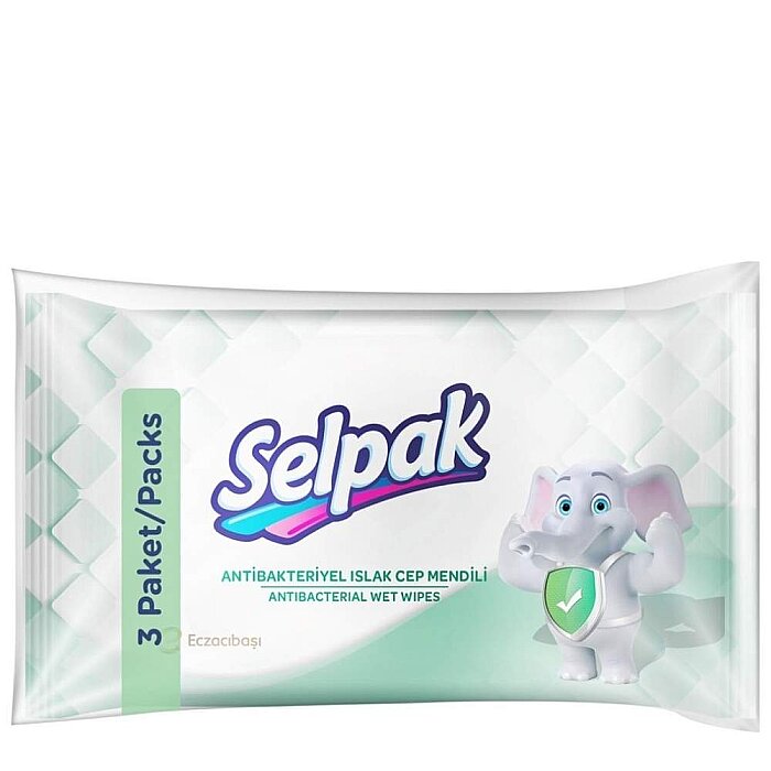 Selpak Antibakteriyel Islak Cep Mendili 3'lü - 1