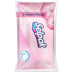 Selpak Çiçek Kokulu Islak Cep Mendili 3'lü - Selpak