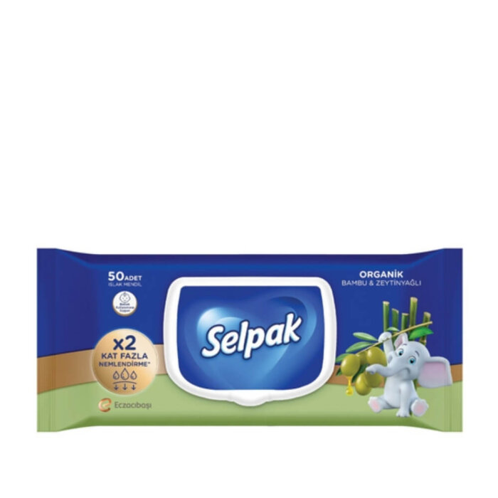 Selpak Organik Bambu & Badem Sütü Özlü Islak Mendil 50'li - 1