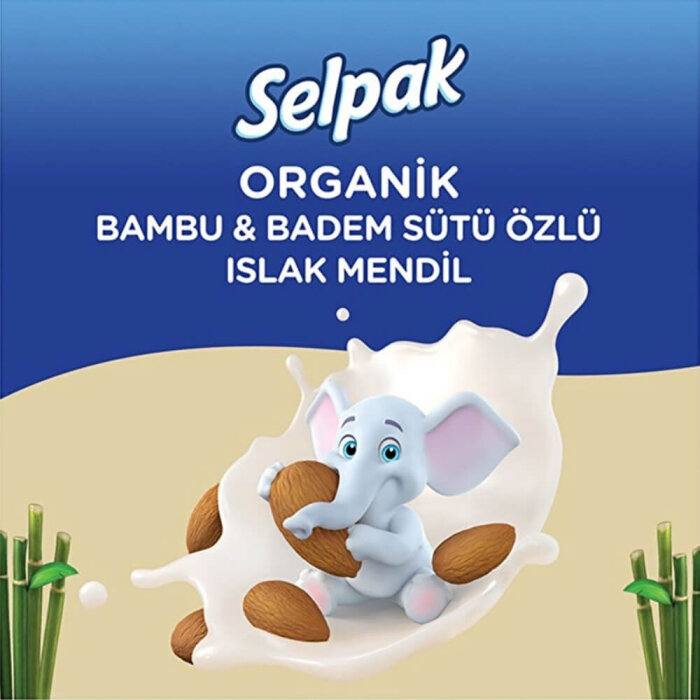 Selpak Organik Bambu & Badem Sütü Özlü Islak Mendil 50'li - 2
