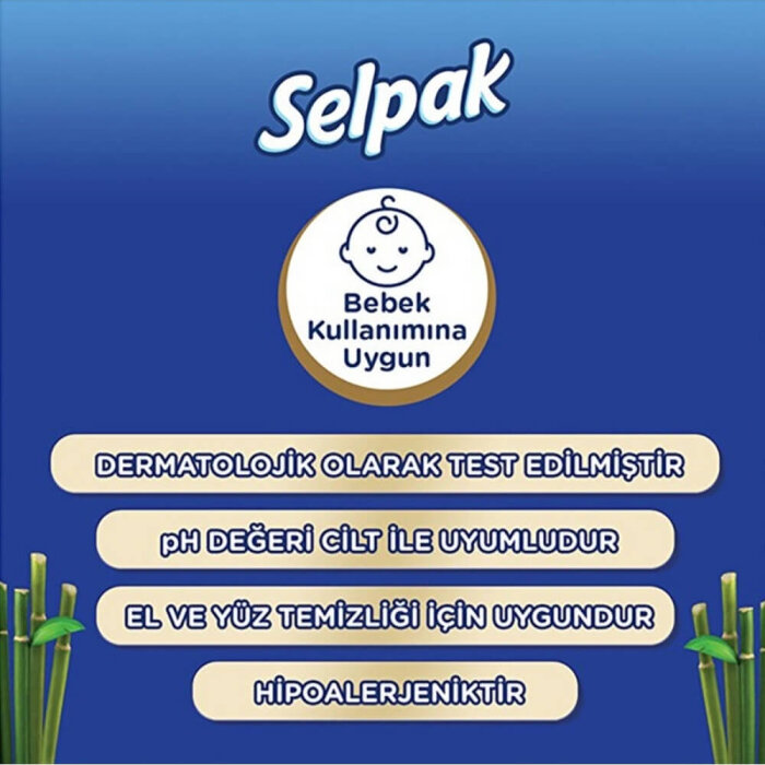 Selpak Organik Bambu & Badem Sütü Özlü Islak Mendil 50'li - 3