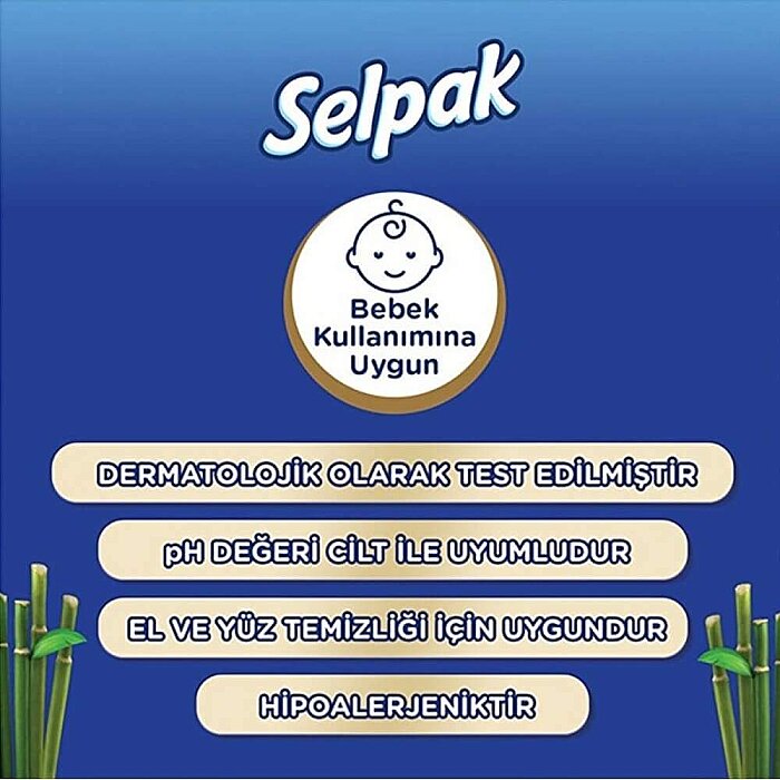 Selpak Organik Bambu & Badem Sütü Özlü Islak Mendil 50'li - 3