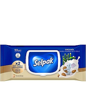 Selpak Organik Bambu & Badem Sütü Özlü Islak Mendil 50'li - Selpak