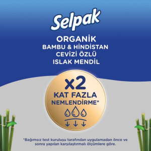 Selpak Organik Bambu & Hindistan Cevizi Özlü Islak Mendil 50'li - 5