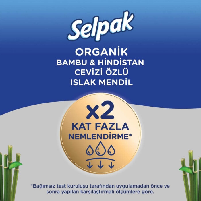 Selpak Organik Bambu & Hindistan Cevizi Özlü Islak Mendil 50'li - 5