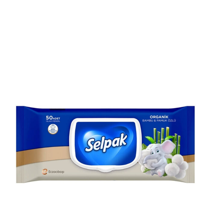 Selpak Organik Bambu & Pamuk Özlü Islak Mendil 50'li - 1
