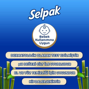 Selpak Organik Bambu & Pamuk Özlü Islak Mendil 50'li - 4