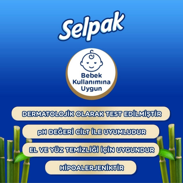 Selpak Organik Bambu & Pamuk Özlü Islak Mendil 50'li - 4