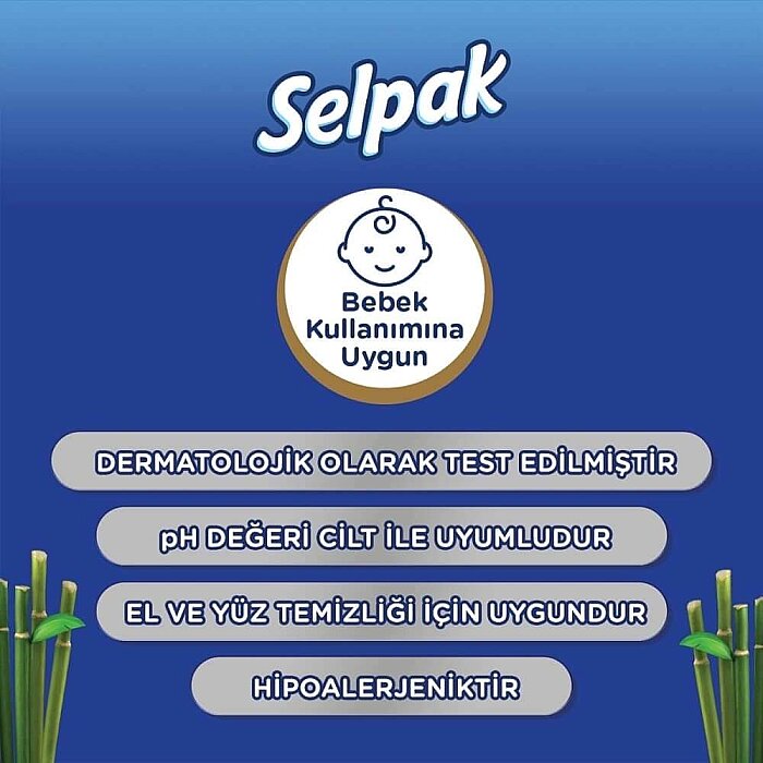 Selpak Organik Bambu & Pamuk Özlü Islak Mendil 50'li - 3