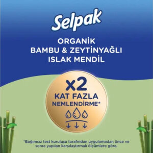 Selpak Organik Bambu & Zeytinyağı Özlü Islak Mendil 50'li - 2