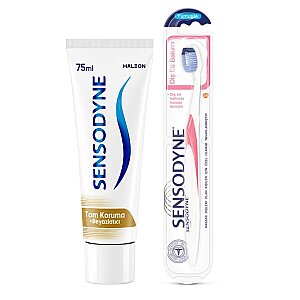 Sensodyne Tam Koruma Diş Macunu 75 Ml + Diş Eti Bakım Diş Fırça Set - Sensodyne
