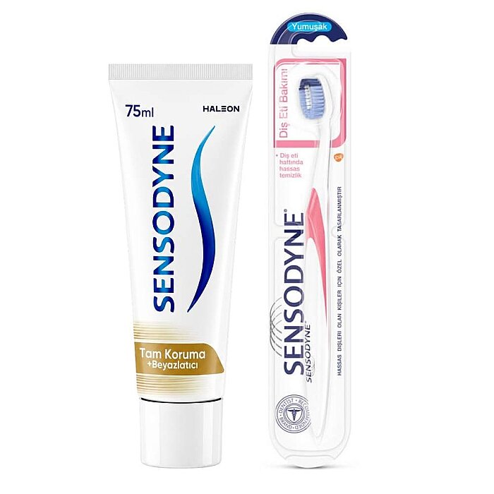 Sensodyne Tam Koruma Diş Macunu 75 Ml + Diş Eti Bakım Diş Fırça Set - 1