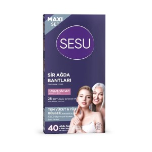 Sesu - Sesu Ağda Bandı Vücut Maxi Set Hassas 40'lı