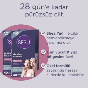 Sesu Ağda Bandı Vücut Maxi Set Hassas 40'lı - Thumbnail