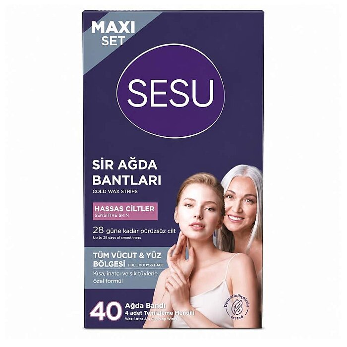 Sesu Ağda Bandı Vücut Maxi Set Hassas 40'lı - 1