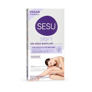 Sesu - Sesu Ağda Bandı Vücut Soft Yulaf 32'li