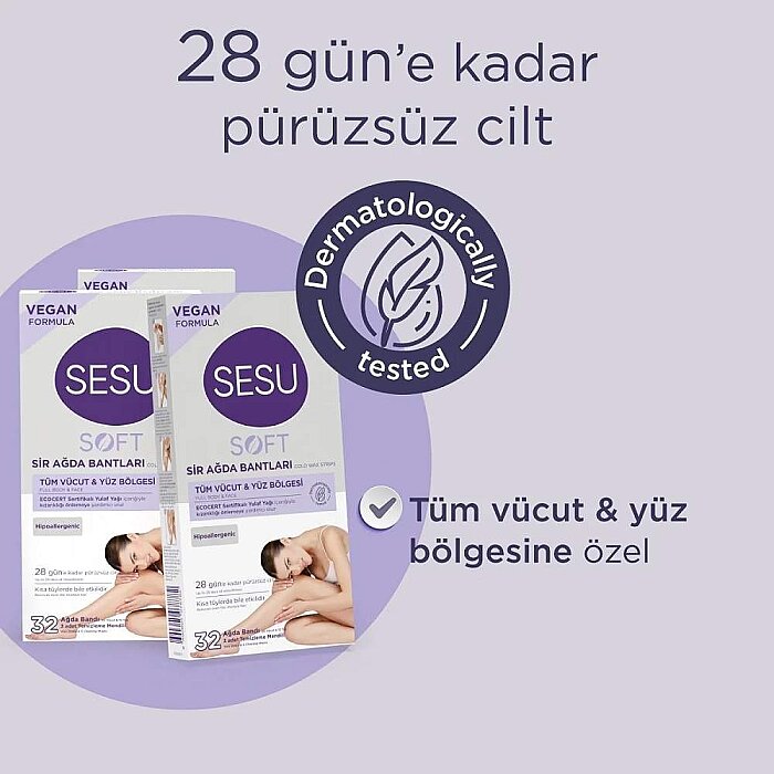 Sesu Ağda Bandı Vücut Soft Yulaf 32'li - 4